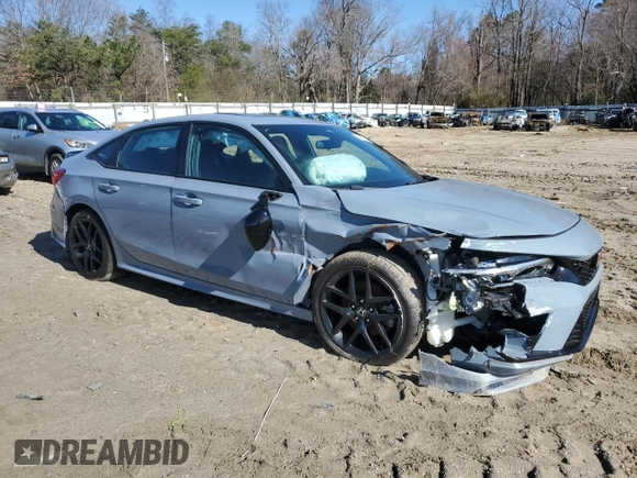 2022 Honda Civic Si with VIN 2HGFE1E54NH471949, listed as a Copart auction lot 50226145 with 50,535 mi miles and Salvage Title. Bid and sale history available at DreamBid. Image 4.