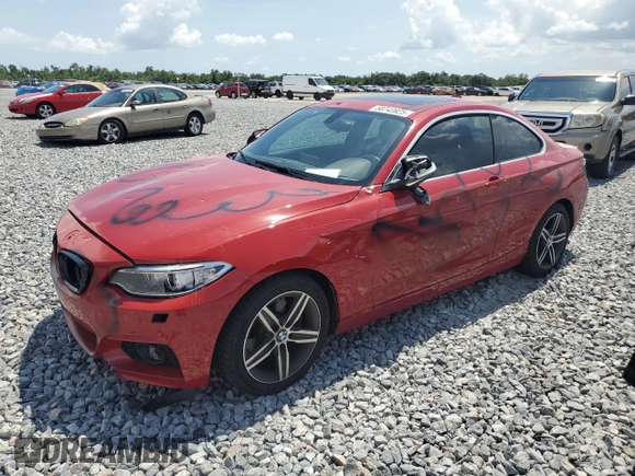 2017 BMW 2 Series 230i with VIN WBA2F9C37HV664597, listed as a Copart auction lot 58743925 with 40,537 mi miles and Salvage title. Bid and sale history available at DreamBid. Image 1.