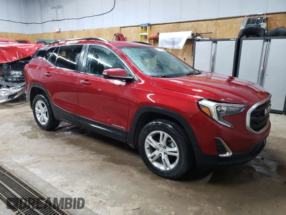 2021 GMC Terrain SLE with VIN 3GKALTEV1ML317378, listed as a Copart auction lot 54823015 with 59,753 mi miles and Salvage title. Bid and sale history available at DreamBid. Image 4.