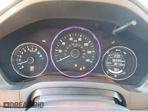 2017 Honda HR-V LX with VIN 3CZRU6H31HG703590, listed as a Copart auction lot 84173064 with 83,402 mi miles and Salvage Title. Bid and sale history available at carsss.com. Image 9.