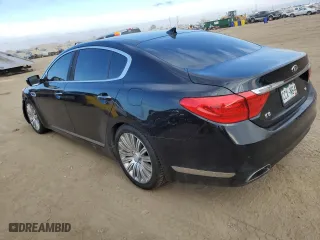 2015 Kia K900 Premium with VIN KNALU4D40F6026252, listed as a Copart auction lot 76574634 with 115,396 mi miles and Salvage Title. Bid and sale history available at carsss.com. Image 2.
