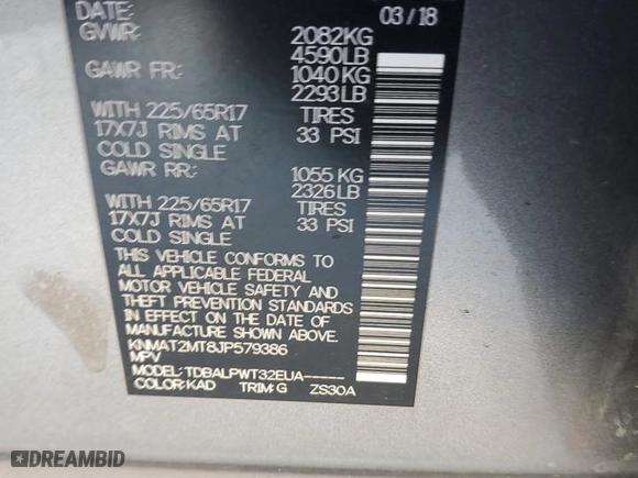 2018 Nissan Rogue S with VIN KNMAT2MT8JP579386, listed as a Copart auction lot 47243485 with 106,759 mi miles and Salvage Title. Bid and sale history available at carsss.com. Image 15.