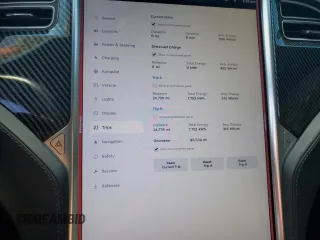 2017 Tesla Model S 100D with VIN 5YJSA1E28HF192397, listed as a Copart auction lot 55455995 with 90,534 mi miles and Salvage title. Bid and sale history available at DreamBid. Image 9.