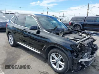 2020 BMW X3 sDrive30i with VIN 5UXTY3C02LLU69868, listed as a IAAI auction lot 42009001 with 42,797 mi miles. Bid and sale history available at carsss.com. Image 1.