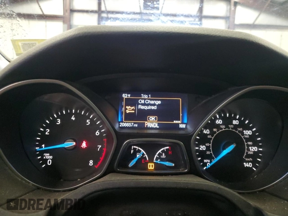 2017 Ford Focus SE with VIN 1FADP3K24HL335310, listed as a Copart auction lot 55730775 with 206,657 mi miles and Clean Title. Bid and sale history available at carsss.com. Image 9.