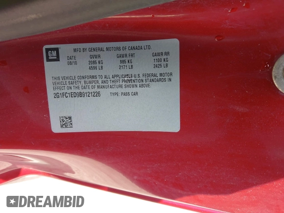 2011 Chevrolet Camaro 2LT с VIN 2G1FC1ED9B9121226, выставлен на аукционе IAAI как лот 42658550 с пробегом 115 695 миль миль и . История ставок и продаж доступна на DreamBid. Изображение 9.