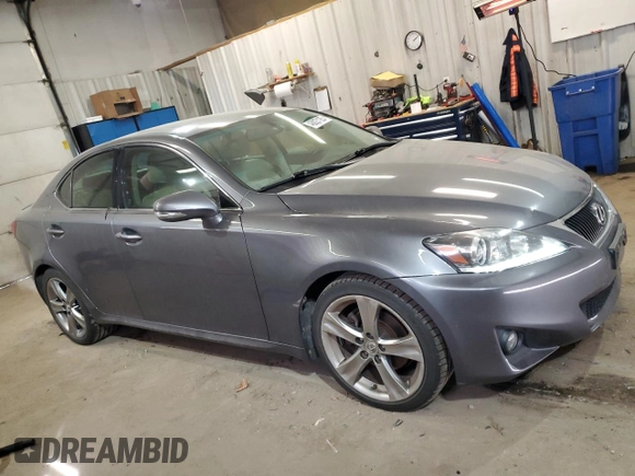 2012 Lexus IS 250 with VIN JTHBF5C22C5166690, listed as a Copart auction lot 46827125 with 98,001 mi miles and Salvage Title. Bid and sale history available at DreamBid. Image 4.