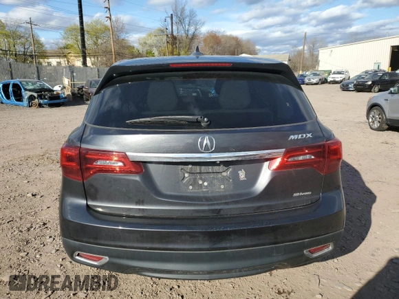 2016 Acura MDX w/Tech with VIN 5FRYD4H40GB024685, listed as a Copart auction lot 53090305 with 104,105 mi miles and Salvage Title. Bid and sale history available at carsss.com. Image 6.