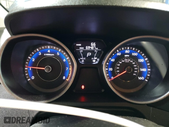 2013 Hyundai Elantra Coupe SE with VIN KMHDH6AE4DU017465, listed as a Copart auction lot 47113665 with 69,487 mi miles and Salvage Title. Bid and sale history available at carsss.com. Image 9.