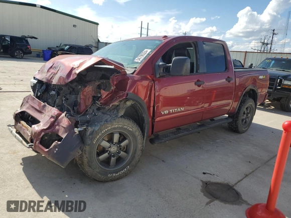 2015 Nissan Titan Pro-4X with VIN 1N6BA0EC8FN506760, listed as a Copart auction lot 54798324 with Not provided miles and Salvage title. Bid and sale history available at DreamBid. Image 1.