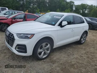2021 Audi Q5 Premium Plus z VIN WA1BAAFY4M2059985, wystawiony jako Copart lot #58510395 z przebiegiem 68 107 mil mil oraz Szkoda całkowita • Salvage title. Historia ofert i sprzedaży dostępna na DreamBid. Obrazek 1.