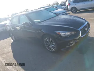 2023 Infiniti Q50 Luxe with VIN JN1EV7BP6PM513012, listed as a IAAI auction lot 41751813 with 7,064 mi miles and . Bid and sale history available at DreamBid. Image 1.