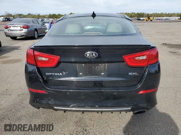 2014 Kia Optima SXL Turbo with VIN 5XXGR4A62EG343428, listed as a Copart auction lot 52742035 with 109,155 mi miles and Salvage Title. Bid and sale history available at DreamBid. Image 6.