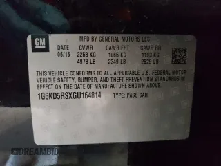 2016 Cadillac CT6 Luxury AWD z VIN 1G6KD5RSXGU164814, wystawiony jako Copart lot #64423305 z przebiegiem 186 528 mil mil oraz Szkoda całkowita • Salvage title. Historia ofert i sprzedaży dostępna na DreamBid. Obrazek 12.