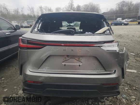 2024 Lexus NX with VIN 2T2GGCEZ5RC050278, listed as a Copart auction lot 43696245 with 0 mi miles and Salvage Title. Bid and sale history available at carsss.com. Image 6.