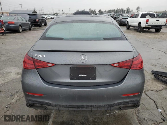 2024 Mercedes-Benz C 300 with VIN W1KAF4GB3RR186116, listed as a Copart auction lot 47445815 with Not provided miles and Salvage title. Bid and sale history available at DreamBid. Image 6.