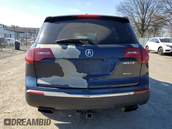 2013 Acura MDX with VIN 2HNYD2H27DH516540, listed as a Copart auction lot 46421315 with 157,498 mi miles and Salvage Title. Bid and sale history available at carsss.com. Image 6.