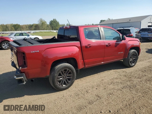 2020 GMC Canyon 4WD SLE with VIN 1GTG6CEN8L1172097, listed as a Copart auction lot 75794664 with 57,814 mi miles and Salvage Title. Bid and sale history available at carsss.com. Image 3.