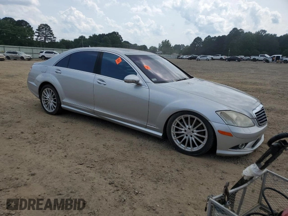 2007 Mercedes-Benz S 550 with VIN WDDNG86X27A107226, listed as a Copart auction lot 59608525 with Not provided miles and Clean title. Bid and sale history available at DreamBid. Image 4.
