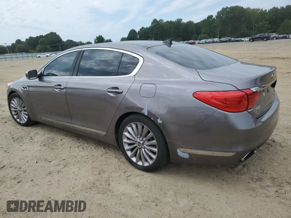 2015 Kia K900 Luxury with VIN KNALW4D42F6020253, listed as a Copart auction lot 72138934 with 112,947 mi miles and Salvage Title. Bid and sale history available at carsss.com. Image 2.