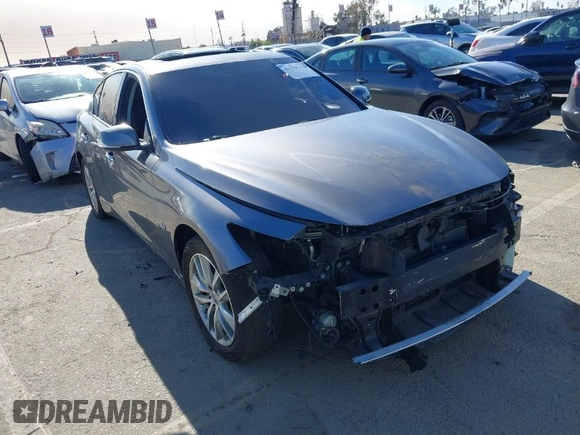 2017 Infiniti Q50 Signature Edition with VIN JN1EV7APXHM742747, listed as a IAAI auction lot 41278752 with 49,739 mi miles and . Bid and sale history available at DreamBid. Image 1.