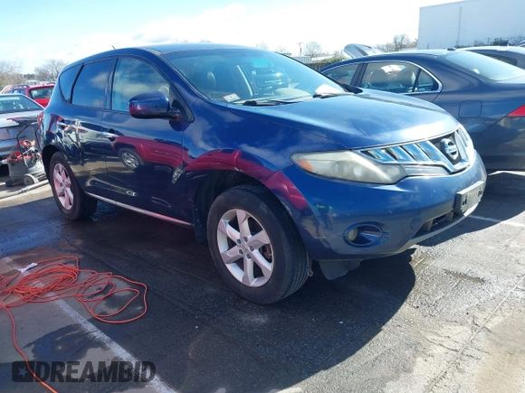 2009 Nissan Murano S with VIN JN8AZ18WX9W148342, listed as a IAAI auction lot 41742440 with 223,113 mi miles. Bid and sale history available at carsss.com. Image 1.