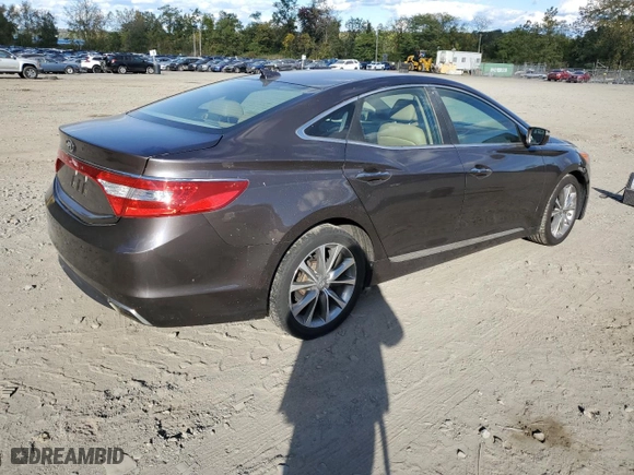 2015 Hyundai Azera with VIN KMHFG4JG1FA483280, listed as a Copart auction lot 75449214 with 126,291 mi miles and Clean Title. Bid and sale history available at carsss.com. Image 3.
