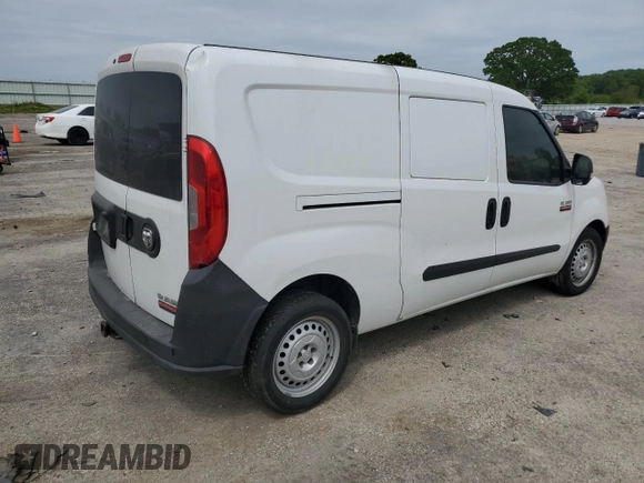 2015 Ram ProMaster City Cargo Tradesman with VIN ZFBERFAT2F6A28062, listed as a Copart auction lot 58411415 with Not provided miles and Non repairable. Bid and sale history available at DreamBid. Image 3.