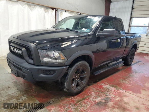 2021 Ram 1500 Warlock z VIN 1C6RR7GGXMS526629, wystawiony jako Copart lot #57223795 z przebiegiem 26 475 mil mil oraz Szkoda całkowita • Salvage title. Historia ofert i sprzedaży dostępna na DreamBid. Obrazek 1.