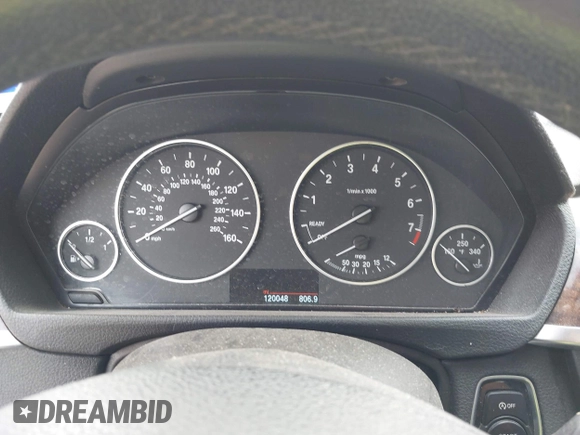 2015 BMW 3 Series 328i with VIN WBA3C1C5XFP852807, listed as a IAAI auction lot 42043565 with 120,048 mi miles and . Bid and sale history available at carsss.com. Image 7.