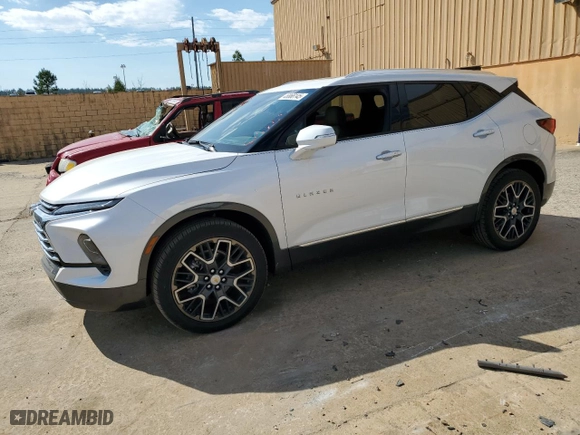 2024 Chevrolet Blazer Premier with VIN 3GNKBFR41RS283145, listed as a Copart auction lot 46868145 with 5,891 mi miles and Salvage Title. Bid and sale history available at carsss.com. Image 1.