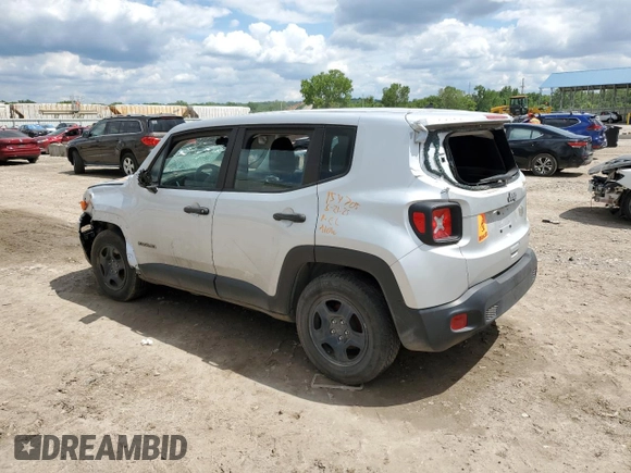 2019 Jeep Renegade Sport with VIN ZACNJAAB6KPK16258, listed as a Copart auction lot 58659455 with Not provided miles and Salvage title. Bid and sale history available at DreamBid. Image 2.