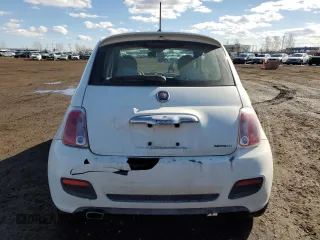 2014 FIAT 500 Sport with VIN 3C3CFFBR7ET205565, listed as a Copart auction lot 48123655 with 137,044 mi miles and Salvage Title. Bid and sale history available at carsss.com. Image 6.