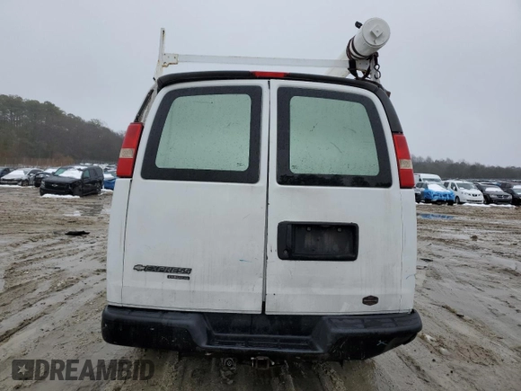 2013 Chevrolet Express Cargo Van with VIN 1GCWGFCA0D1117820, listed as a Copart auction lot 44899265 with Not Provided miles and Salvage Title. Bid and sale history available at carsss.com. Image 6.