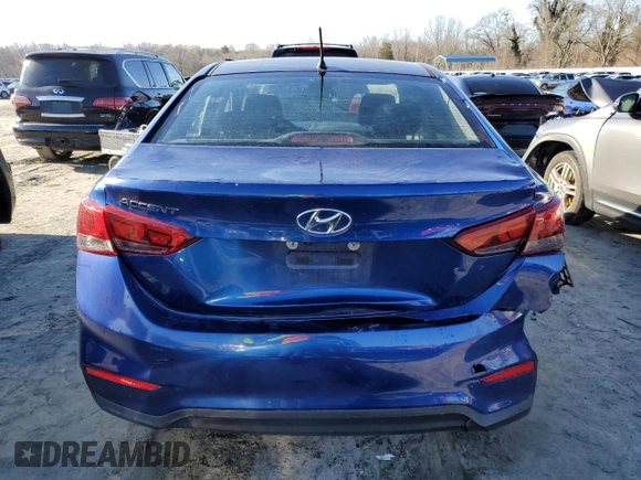 2020 Hyundai Accent SE with VIN 3KPC24A67LE122254, listed as a Copart auction lot 37227854 with 37,872 mi miles. Bid and sale history available at carsss.com. Image 6.