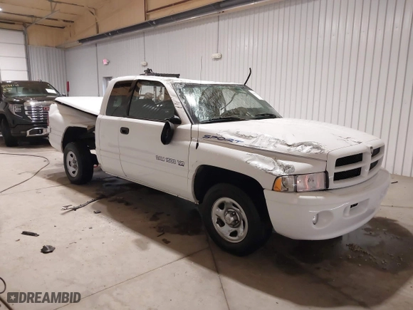 1999 Dodge Ram 1500 with VIN 3B7HC13Z2XG172997, listed as a IAAI auction lot 41569443 with 1 mi miles. Bid and sale history available at carsss.com. Image 1.