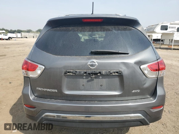 2016 Nissan Pathfinder S with VIN 5N1AR2MM4GC608904, listed as a Copart auction lot 71066324 with 90,727 mi miles and Salvage Title. Bid and sale history available at carsss.com. Image 6.