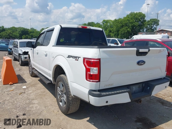 2018 Ford F-150 XL with VIN 1FTEW1E59JFD07342, listed as a IAAI auction lot 42602948 with 129,524 mi miles and . Bid and sale history available at DreamBid. Image 3.
