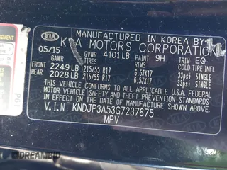 2016 Kia Soul + with VIN KNDJP3A53G7237675, listed as a IAAI auction lot 41501237 with 106,833 mi miles. Bid and sale history available at carsss.com. Image 9.