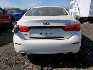 2017 Infiniti Q50 Red Sport 400 with VIN JN1FV7AR9HM870161, listed as a Copart auction lot 48852795 with 68,890 mi miles and Salvage title. Bid and sale history available at DreamBid. Image 6.