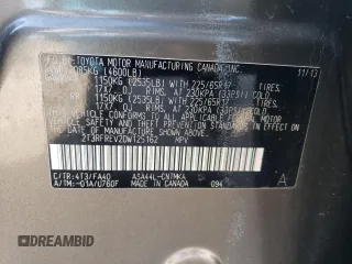2013 Toyota RAV4 XLE with VIN 2T3RFREV2DW125162, listed as a Copart auction lot 52190925 with 160,797 mi miles and Salvage Title. Bid and sale history available at carsss.com. Image 14.