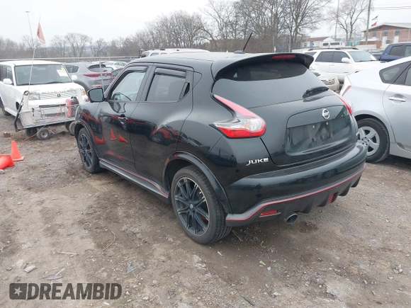 2015 Nissan Juke S with VIN JN8AF5MVXFT561730, listed as a IAAI auction lot 41497780 with 54,408 mi miles and . Bid and sale history available at carsss.com. Image 3.