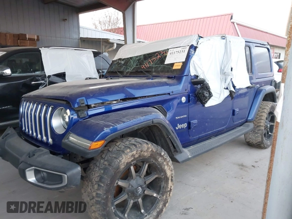 2018 Jeep Wrangler Unlimited Sahara z VIN 1C4HJXEN0JW274942, wystawiony jako IAAI lot #41175231 z przebiegiem 97 255 mil mil oraz . Historia ofert i sprzedaży dostępna na DreamBid. Obrazek 17.