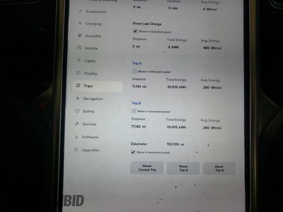 2016 Tesla Model S 90D with VIN 5YJSA1E2XGF160386, listed as a Copart auction lot 49360245 with 153,105 mi miles and Salvage Title. Bid and sale history available at DreamBid. Image 9.