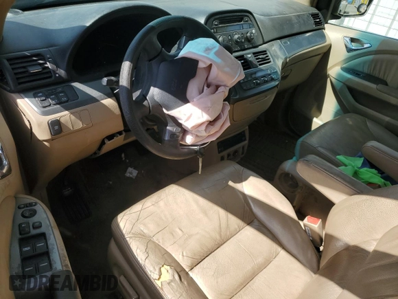 2005 Honda Odyssey EX-L with VIN 5FNRL38785B093344, listed as a Copart auction lot 53192505 with Not provided miles and Salvage title. Bid and sale history available at DreamBid. Image 8.