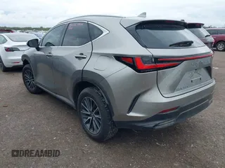 2025 Lexus NX 350 Luxury with VIN 2T2HGCEZ0SC068455, listed as a IAAI auction lot 41909661 with 11,533 mi miles and . Bid and sale history available at DreamBid. Image 3.