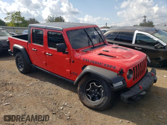 2022 Jeep Gladiator Rubicon with VIN 1C6JJTBGXNL111178, listed as a Copart auction lot 74686344 with 30,587 mi miles and Salvage title. Bid and sale history available at DreamBid. Image 4.