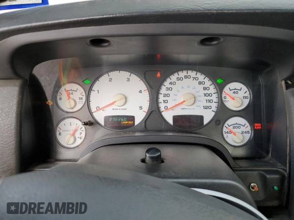 2005 Dodge Ram 2500 SLT with VIN 3D7KR28C35G727750, listed as a Copart auction lot 66525554 with 272,260 mi miles and Clean Title. Bid and sale history available at carsss.com. Image 9.