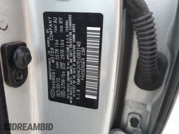 2014 Hyundai Equus Ultimate z VIN KMHGH4JH7EU083148, wystawiony jako Copart lot #77284164 z przebiegiem Nie podano mil oraz Szkoda całkowita • Salvage title. Historia ofert i sprzedaży dostępna na DreamBid. Obrazek 13.