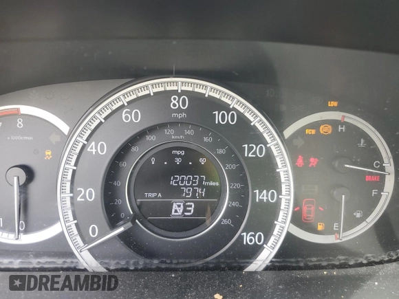 2015 Honda Accord EX-L with VIN 1HGCR2F84FA121002, listed as a Copart auction lot 62891965 with 120,037 mi miles and Salvage title. Bid and sale history available at DreamBid. Image 9.